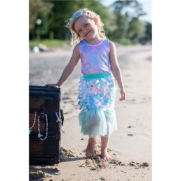 Great Pretenders Bling Bling Mermaid Skirt & Hairclip Set Mint Size 4-6