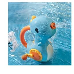 Dinosaur Hand Cranked Water Sprayer Blue