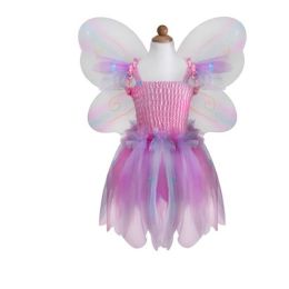 Great Pretender's Pink Butterfly Dress & Wings with Wand Size 5-6