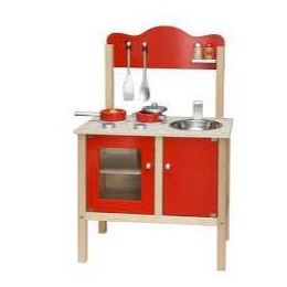 Viga Red Kitchen with Accessories