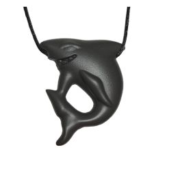 Necklace Sensory Chew – Shark Charcoal