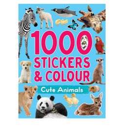 1000 Stickers & Colour Cute Animals