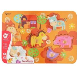 Classic World Farm Peg Puzzle 8pc