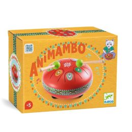 Djeco Red Metal Tongue Drum with 8 Notes