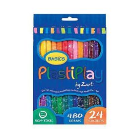PlastiPlay Coloured Clay Pack of 24