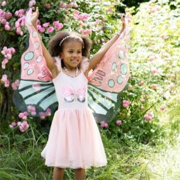 Great Pretenders Sequins Secret Butterfly Twirl Dress with Wings Size 5-6