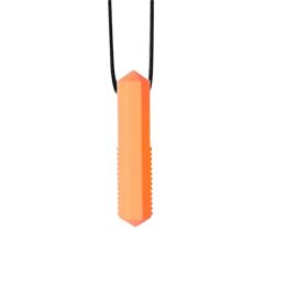 Gem Pendant Silicone Sensory Necklace Orange