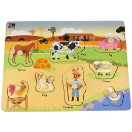 Kaper Kidz 2 In 1 Australian Farm Animal Peg Puzzle