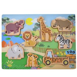 Wooden Chunky Zoo Animals Puzzle