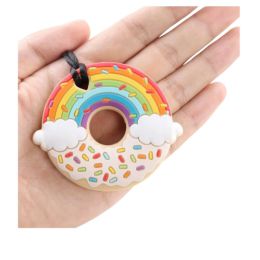 Donut Pendant Silicone Sensory Necklace