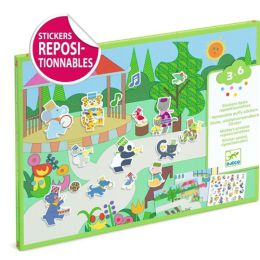 Djeco Fanfare 30 pc Reusable Puffy Stickers