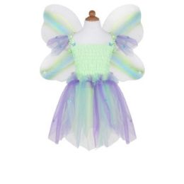 Great Pretender's Green Butterfly Dress & Wings With Wand Size 5-6