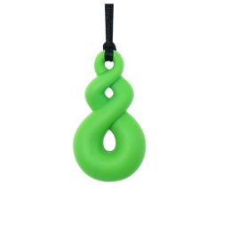 Silicone Sensory Necklace – Twist Pendant Green