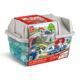 Hape City Train Bucket Set