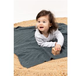 Vintage Knit Blanket Marine