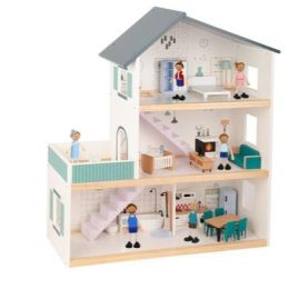 Tooky Wooden Doll House 3 Story