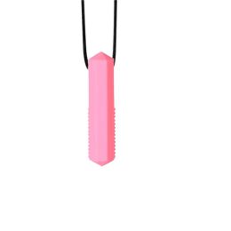 Gem Pendant Silicone Sensory Necklace Pink