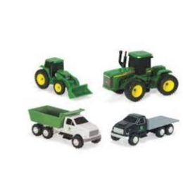 John Deere 4pc Vehicle Carded Set Black Cab Truck