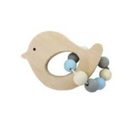 Hess Wooden Rattle Bird Blue (d)
