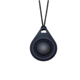 Pop It Pendant Silicone Sensory Necklace Black