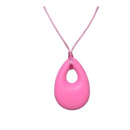 Necklace Sensory Chew - Teardrop Pink