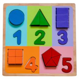 Kiddie Connect Fractions with Numbers Puzzle