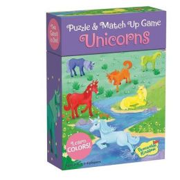 Peaceable Kingdom Puzzle & Match Up Game Unicorns