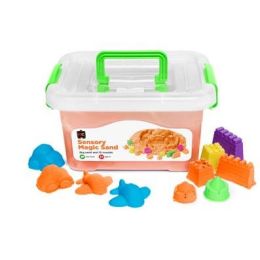 Sensory Magic Sand With Moulds 2kg Orange