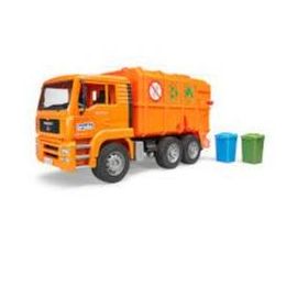 Bruder 1:16 MAN TGA Garbage Truck Rear Loading Orange