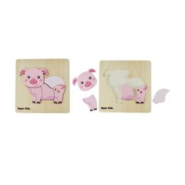 Chunky Puzzle Farm Pig