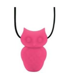 Jellystone Chewable Pendant Owl Fuchsia Bubblegum