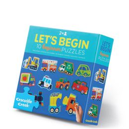 Crocodile Creek Let's Begin Puzzle 2 pc - Vehicles (Box)