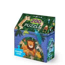 Crocodile Creek 24pc Little Building Puzzle  Zoo