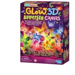 4M Kidz Maker Glow 3D Butterfly Canvas