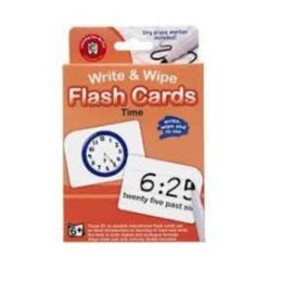 Write & Wipe Flash Cards Time with Marker