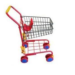 Shopping Trolley Metal Red