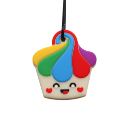 Jellystone Chewable Pendant Cupcake Rainbow