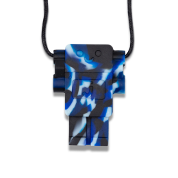 Jellystone Chewable Pendant Robot Blue Camo Marine