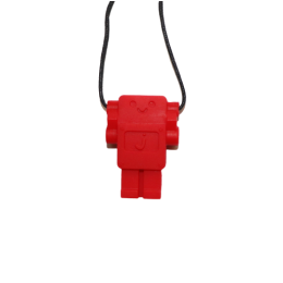 Jellystone Chewable Pendant Robot Scarlet Red