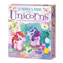 4m 3d Mould & Paint Glitter Unicorns
