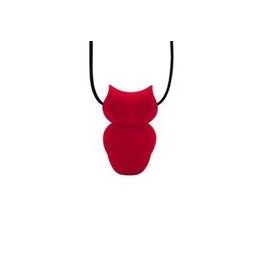 Jellystone Chewable Pendant Owl Scarlet Red