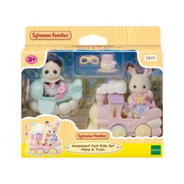 Sylvanian Amusement Park Ride Set Plane & Train