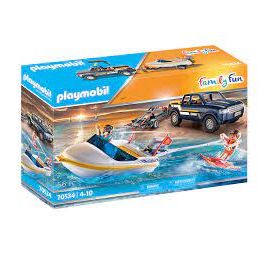 Playmobil Family Fun Pick-up W/speedboat