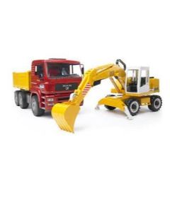 Bruder 1:16 Construction Truck With Liebherr Excavator
