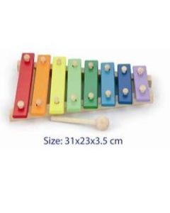 Viga Wooden Xylophone Coloured 8 Keys