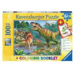 Ravensburger 100pc World of Dinosaurs & Colouring