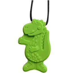 Dinosaur Pendant Silicone Sensory Necklace Green