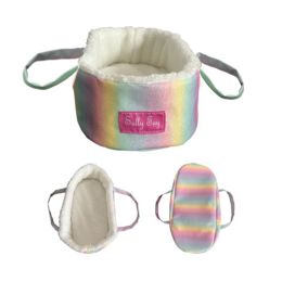 Sally Fay Rainbow Fur Lined Moses Basket