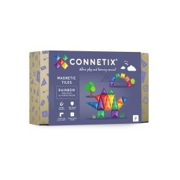 Connetix Magnetic Tiles Rainbow Mini Pack 24pc (d)