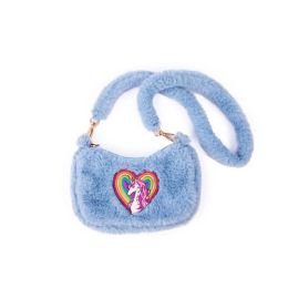 Great Pretenders Periwinkle Blue Rainbow Cuddle Crossbody Purse